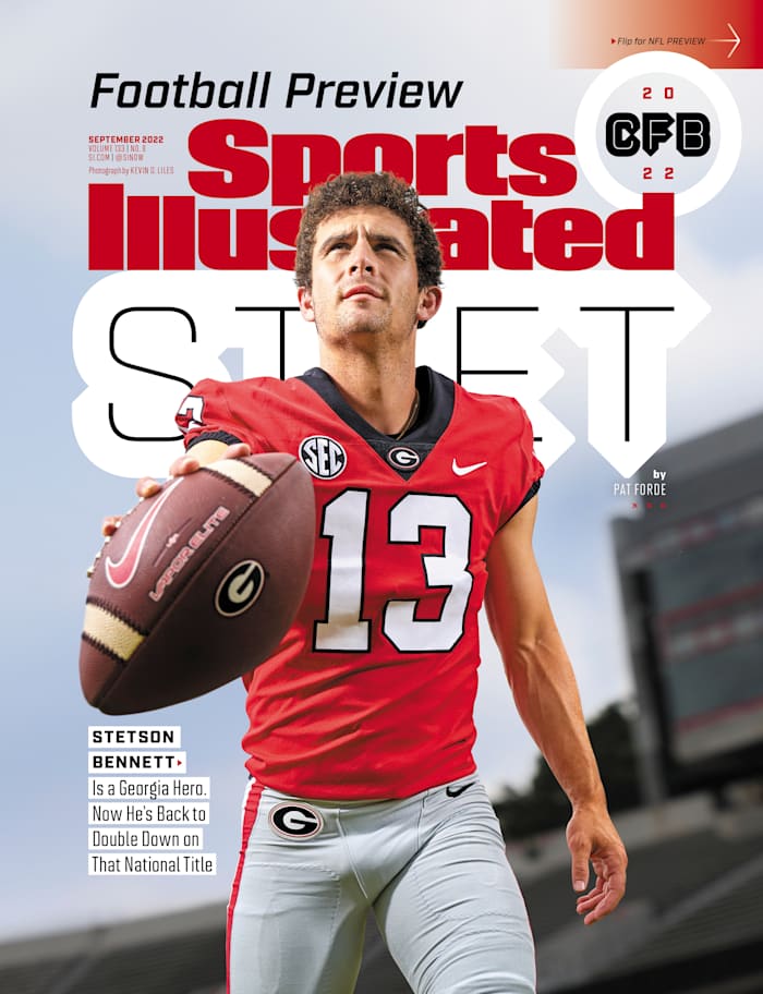 Georgia QB Stetson Bennett on SI’s 2022 football preview cover.
